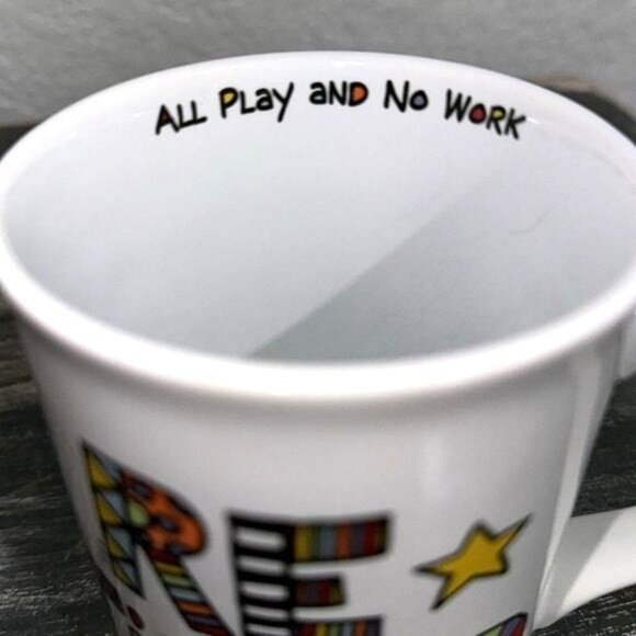Retirement Mug "All Play And No Work" By Our Name Is Mud - Picture 2 of 7